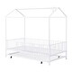 preview thumbnail 9 of 12, Twin Size House Bed with Semi-enclosed Fence and Twin Size Trundle