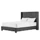 Melina Tufted Linen Wingback Platform Bed by iNSPIRE Q Bold