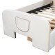 preview thumbnail 9 of 20, Velvet Rabbit-Shaped Twin Size Platform Bed with Drawers and Bed-End Storage Pocket