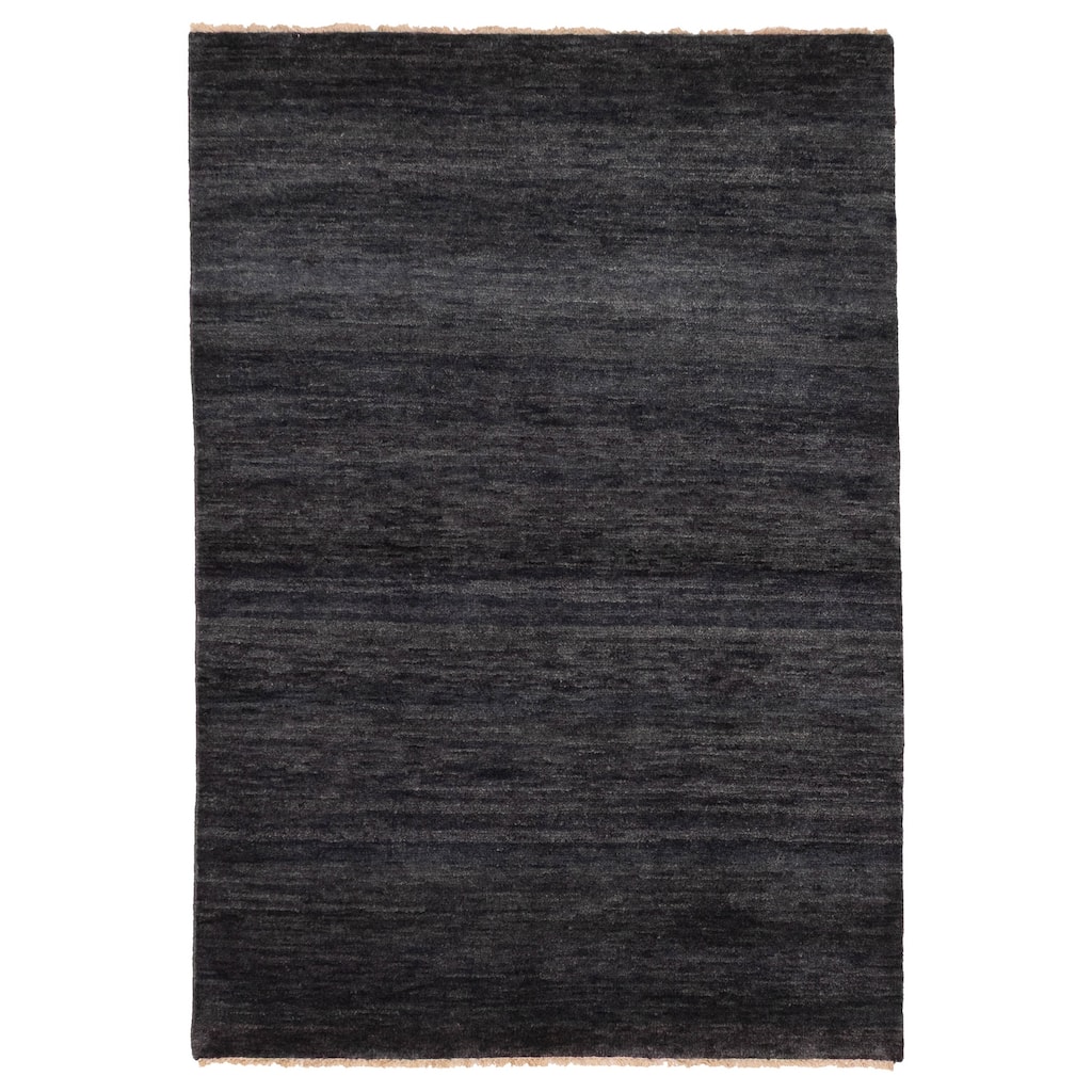 ECARPETGALLERY Hand-knotted Pak Finest Gabbeh Dark Navy Wool Rug - 4'1 x 5'11