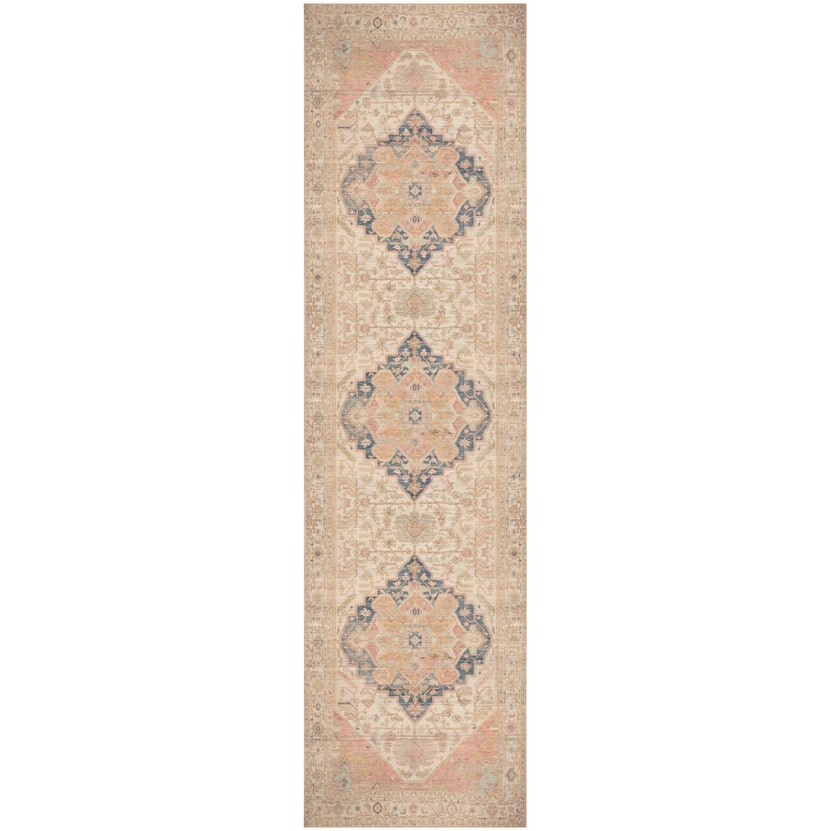 Nourison Vintage Washables Indoor only Multicolored Persian Area Rug