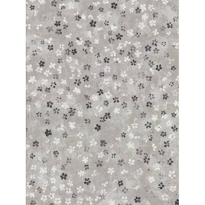 Brewster Cosima Grey Miniature Floral Wallpaper - 27in x 324in x 0.025in