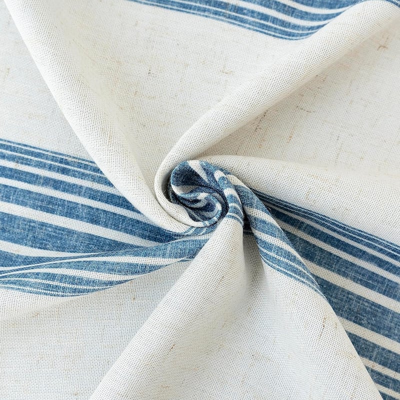 DriftAway Chris Vertical Striped Pattern Linen Textured Lined Blackout Window Curtains