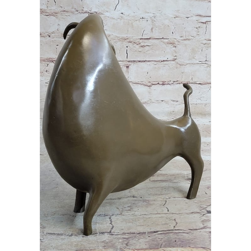 Abstract Bull Limited Edition Signed Original Williams Bronze Sculpture Figurine