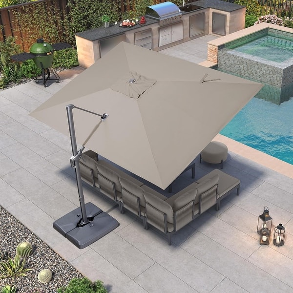 cantilever patio umbrellas bed bath and beyond Garden Winds Replacement Canopy Top Cover for The BBB 11ft Offset Umbrella The luxurious outdoor patio umbrella is a good companion outdoors PURPLE LEAF 9 ft Square