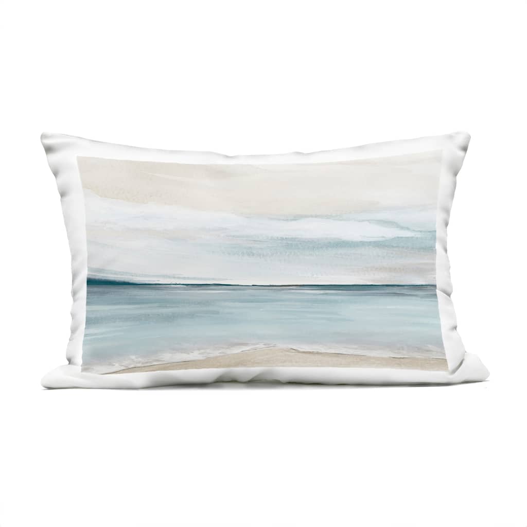 Stupell Muted Soft Watercolor Beach Printed Outdoor Throw Pillow Design by Kristen Brockmon