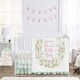 preview thumbnail 1 of 4, Sweet Jojo Designs Blush Pink, Mint and White Shabby Chic Butterfly Floral Collection Girl 4-piece Crib Bedding Set