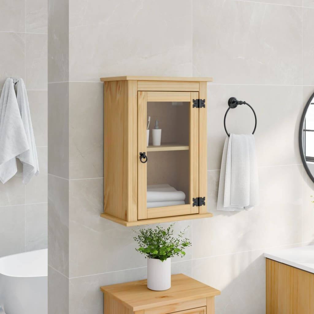 vidaXL Bathroom Wall Cabinet Honey - 10.6 x 17.7 x 25.4 in