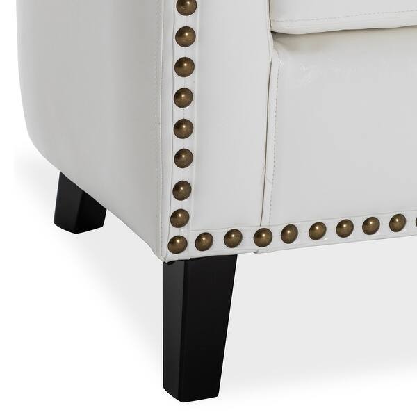 Shop Belleze Nailhead Trim Upholstered Tub Barrel Chair Faux