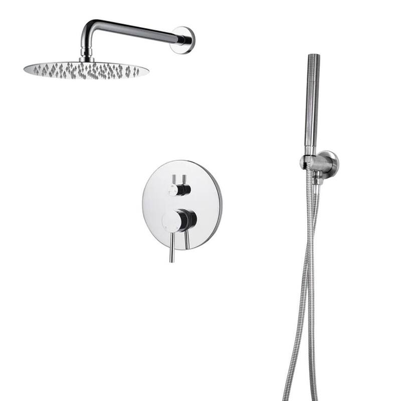 Mackenzie 9185 2-Function Round Shower System with Shower Head - Rough-in Included - Polished Chrome