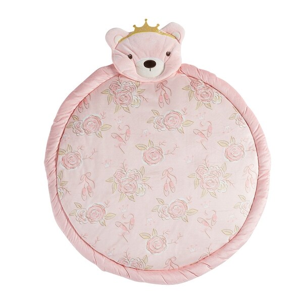 Pink Bear Kid's Floor Pillow Seating Cushion for Reading and