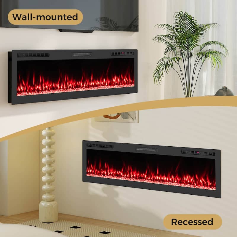 Costway 68” Smart WiFi Electric Fireplace, Work with Alexa & Google - See Details