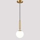 preview thumbnail 1 of 14, Padana Mid Century Modern Globe Pendant Light Opal Glass Hanging Light Fixture - N/A