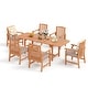 preview thumbnail 32 of 39, MAISON ARTS Outdoor 7/9-Piece Solid Acacia Wood Dining Set, Expandable Dining Table and 6/8 Wood Dining Chairs