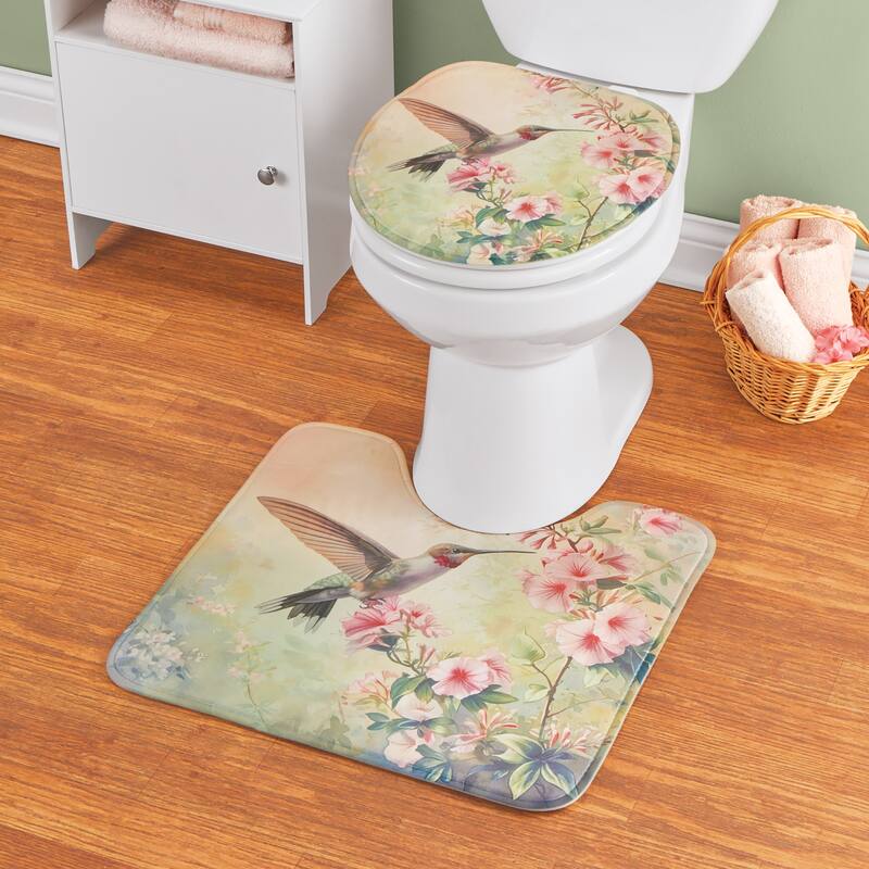 16-Piece Hummingbird Floral Bathroom Set - 71.5 x 0.01 x 71.25