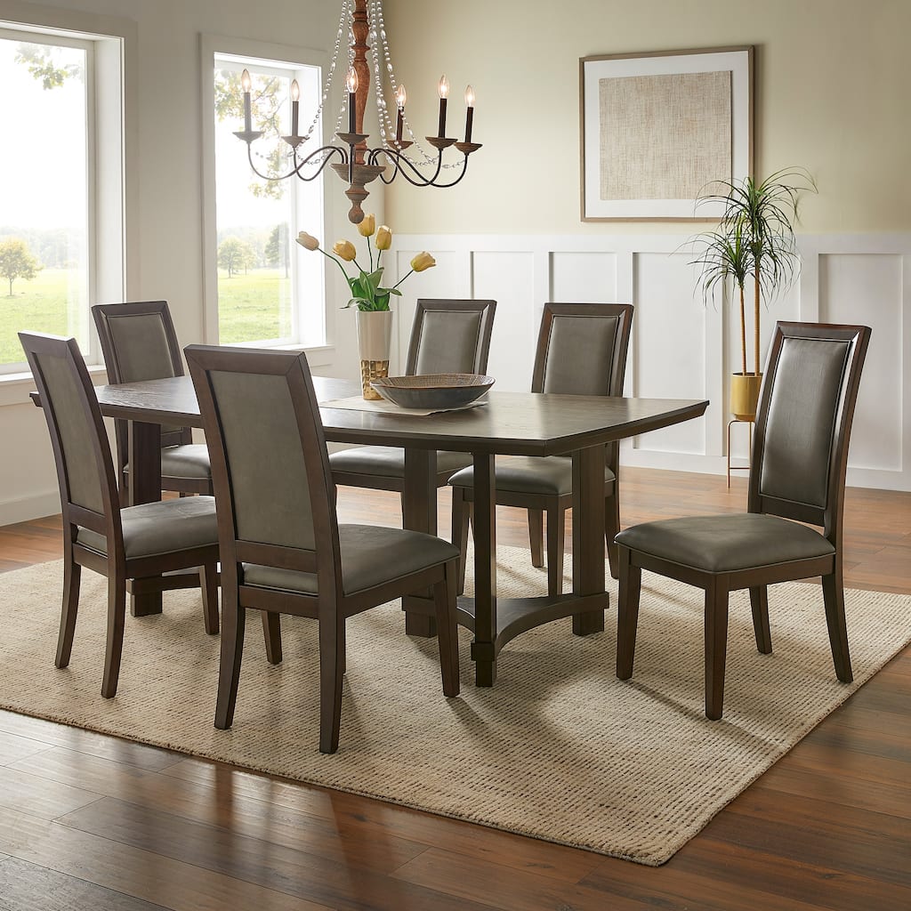 Morelia 84" 6-Person Brown Finish Dining Set by iNSPIRE Q Classic