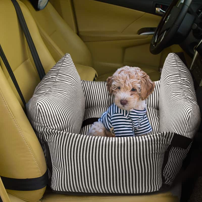 WOWMAX Dog Car Booster Seat Pet Carrier - 30'' x 20'' x 16'' - Brown