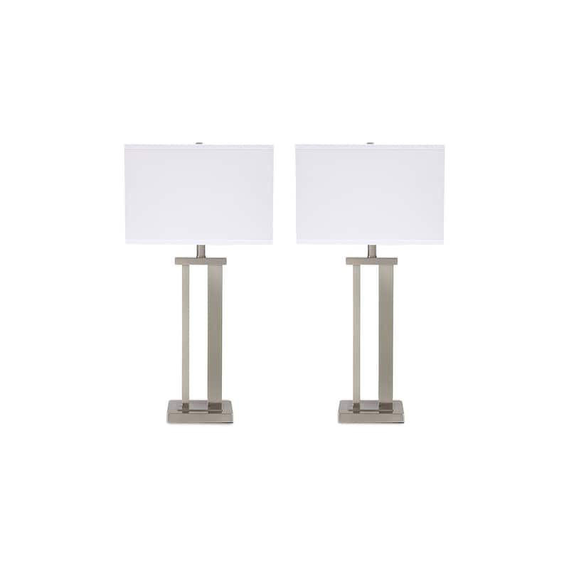 Signature Design by Ashley Aniela White/Gray Table Lamp (Set of 2) - 15.13" W x 8.63" D x 29.5" H