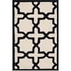 preview thumbnail 172 of 183, SAFAVIEH Handmade Cambridge Trudie Geometric Wool Rug 2'6" x 4' - Ivory/Black - Rectangle