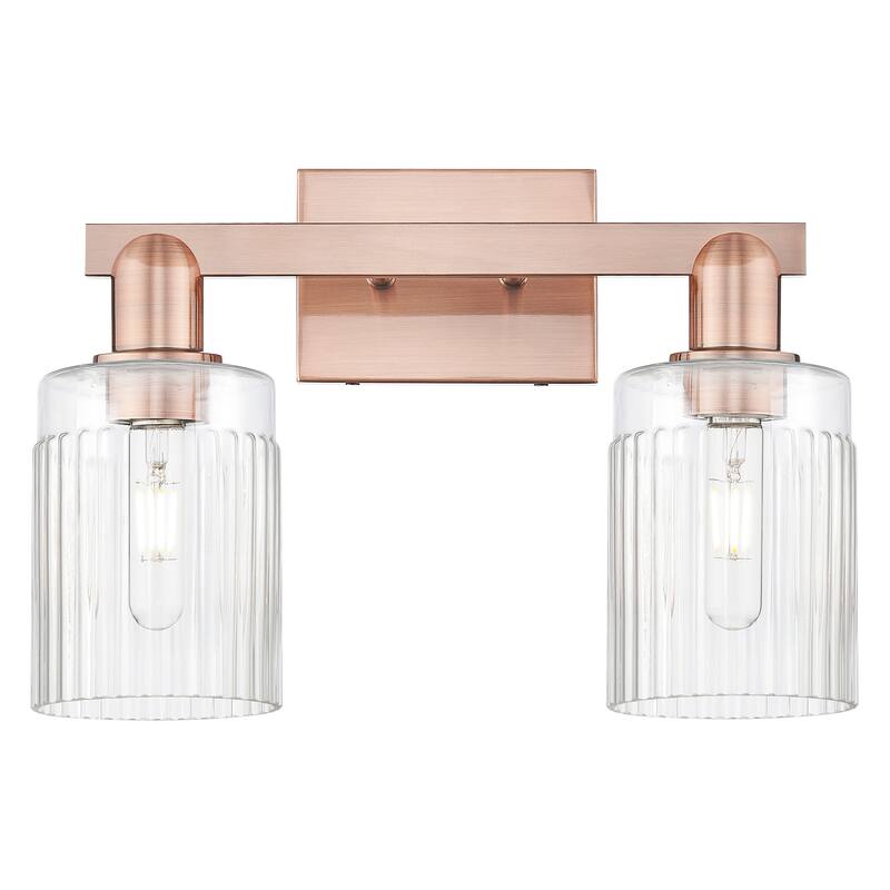 Innovations Lighting Endless Possibilities Arcadia - Hadley - 2 Light 16" Bath Vanity Light - Clear/Antique Copper