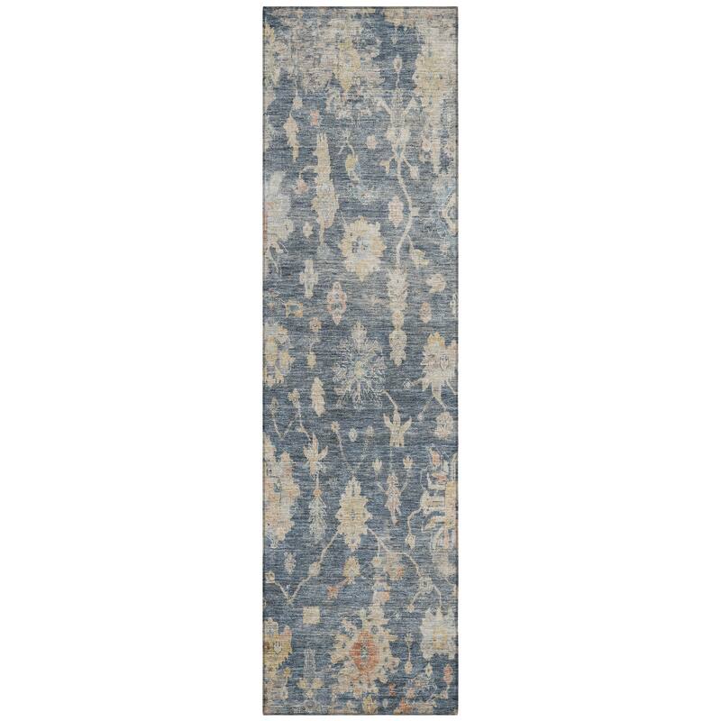 Machine Washable Indoor/ Outdoor Casual Traditional Chantille Rug
