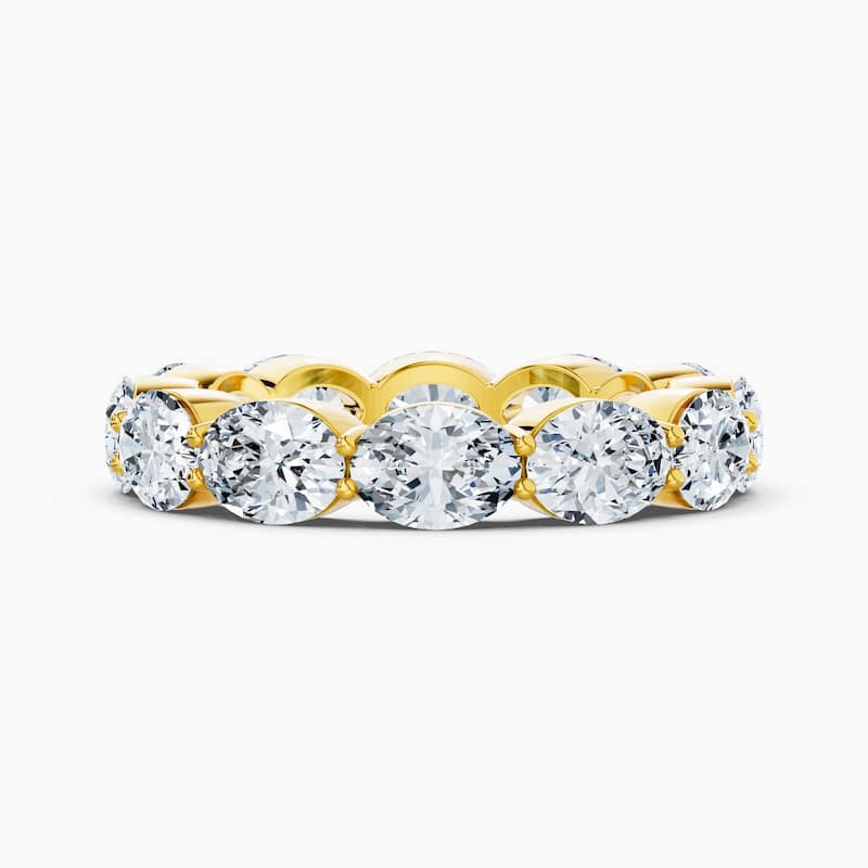 Auriya 14k Gold Oval East-West Lab Grown Diamond Eternity Band 1.80 - 7.50 ct. tw. (F-G, VS) - 6.00 ct. wt. - 7 - Yellow