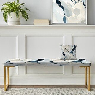 Designart - Whispering Abstraction - Abstract Upholstered Bench ...