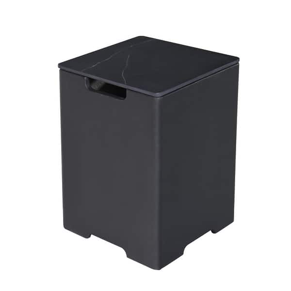 slide 2 of 12, Elementi Plus 25 in. H Marble Porcelain Propane Tank Cover with Removable Lid