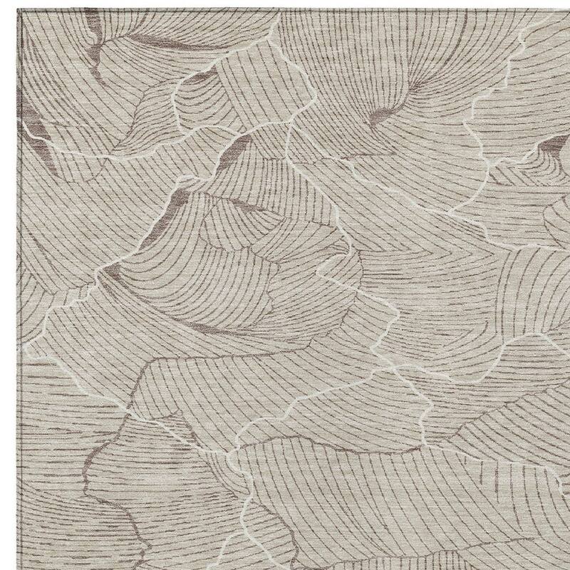 HomeRoots Abstract Transitional Rectangle Outdoor Rug