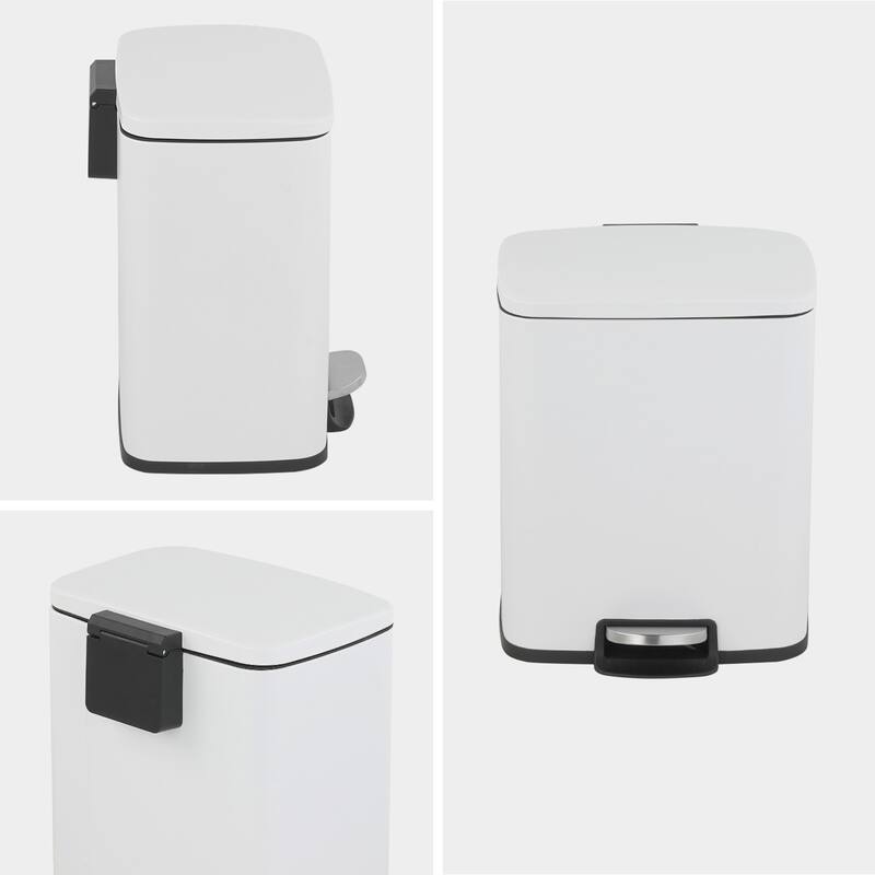 Innovaze 5.3 Gal./20 Liter Rectangular Stainless Steel step-on Trash Can for kitchen