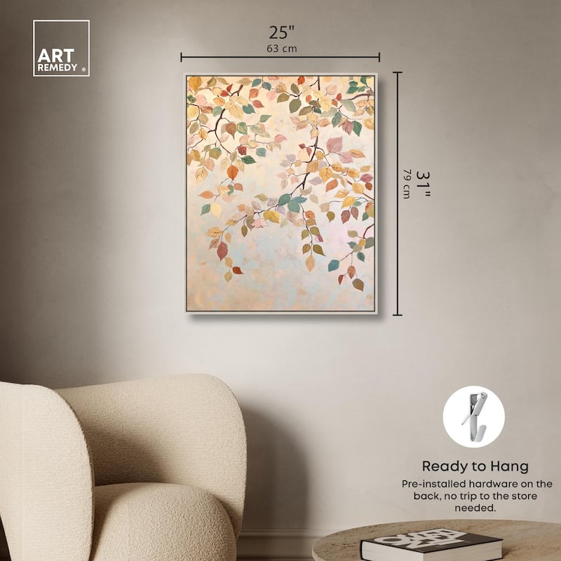Leaf Swirl Canvas by Art Remedy