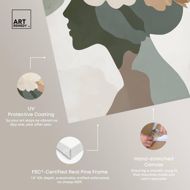 Floral Headpiece I Canvas by Art Remedy, Gallery Wrapped