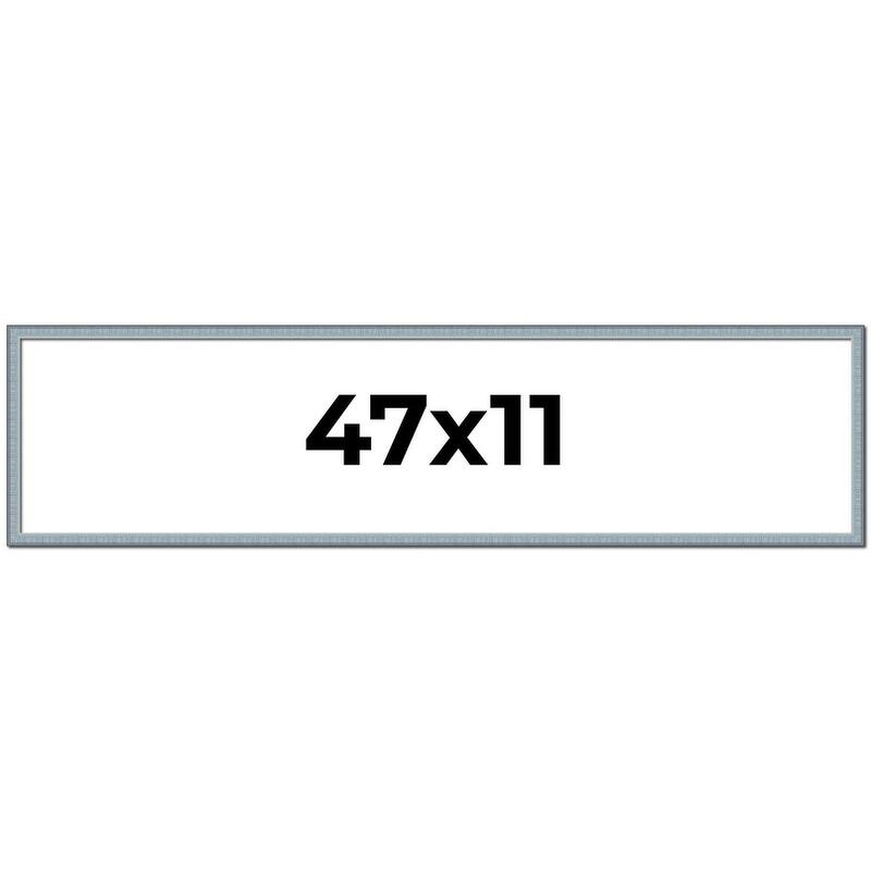 47x11 Frame Rustic Sky Blue Solid Wood Picture Frame | 0.75 Inch