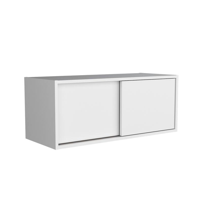Wall Cabinet with Sliding Doors , Wall Shelf, Storage Cabinet, Bedroom, Office, Living Room, Garage