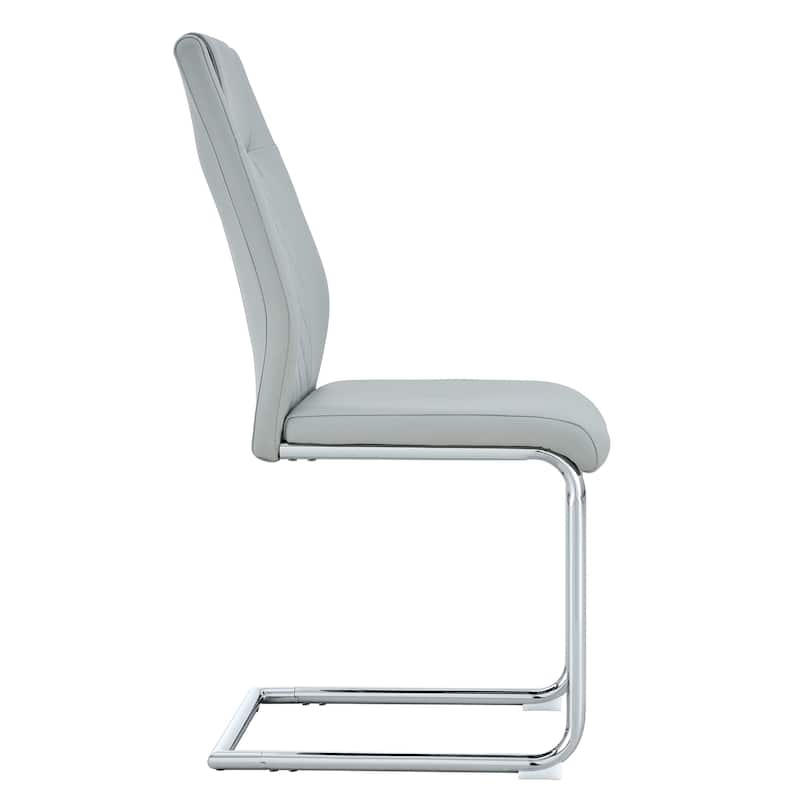 Modern Dining Chairs with Faux Leather Padded Seat,Set of 8