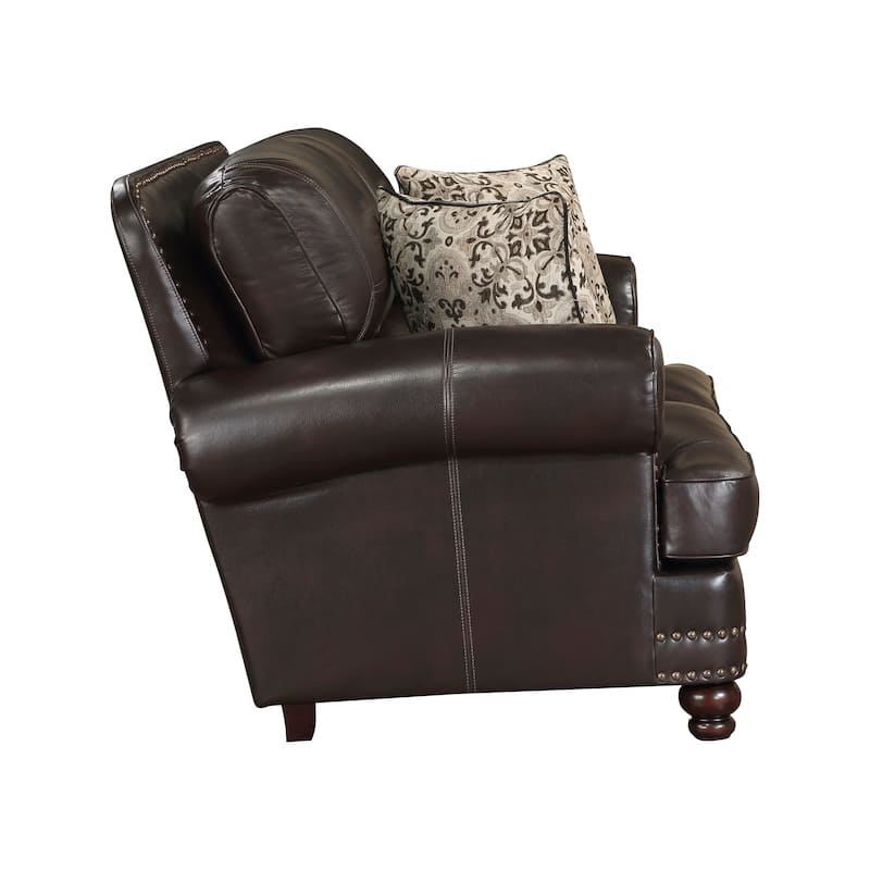 Mariposa 2-Piece Breathable Faux Leather Living Room Sofa Set