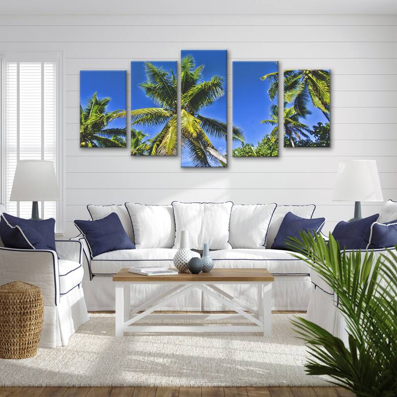 Ready2HangArt 'Niue Palms' 5-Piece Wrapped Canvas Wall Art Set