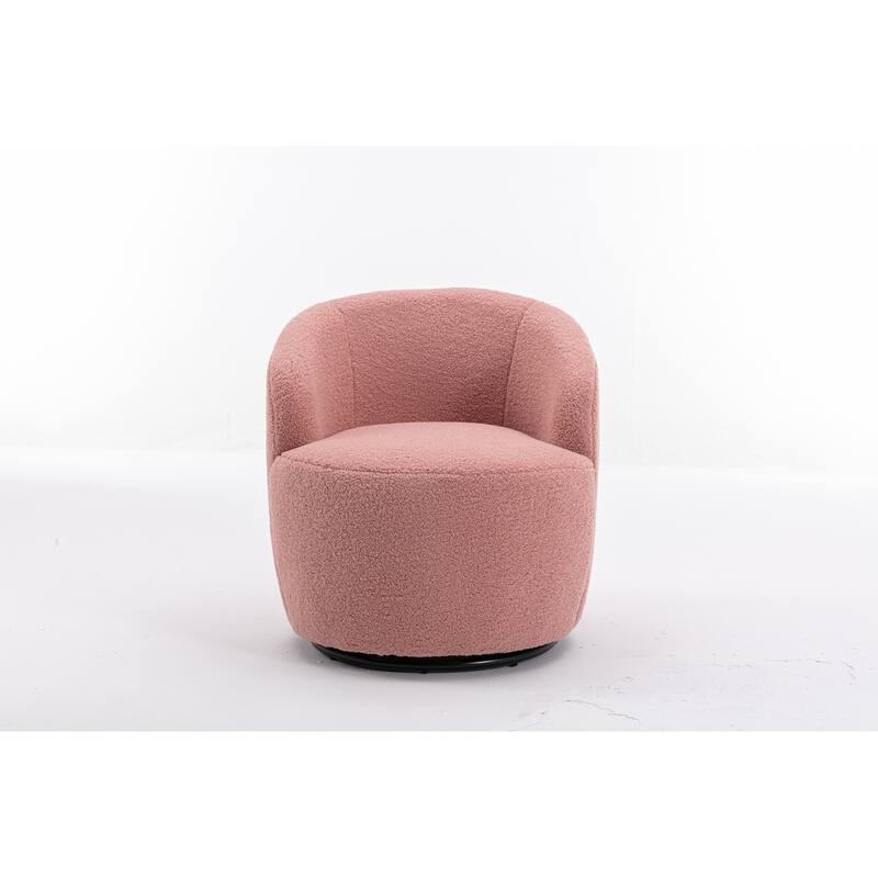 Teddy Fabric Swivel Accent Armchair Barrel Chair