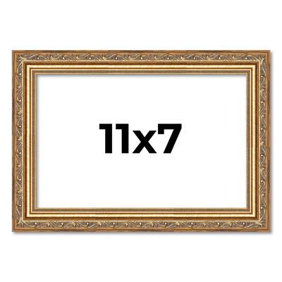 11x7 Frame Red Solid Wood Picture Frame Width 1.75 Inches | Interior Frame Depth 1 13/16 Inches