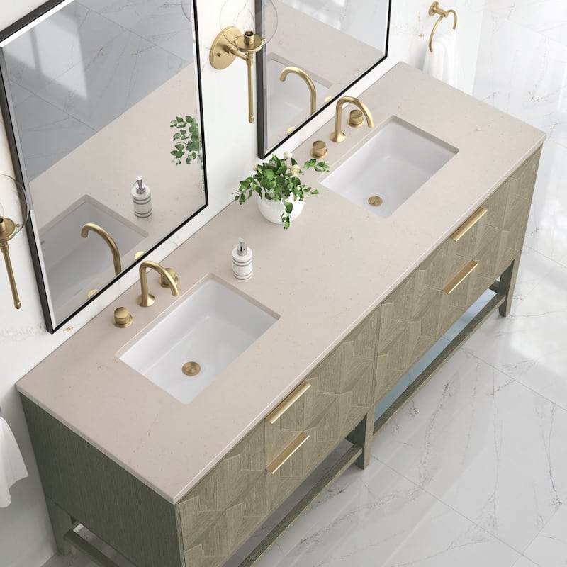 James Martin Vanities D100-V72-3EMR Emmeline 72" Free Standing Double