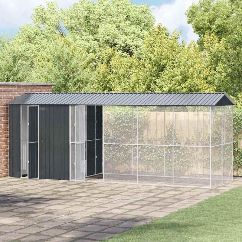 vidaXL Bird Cage Anthracite Galvanized steel