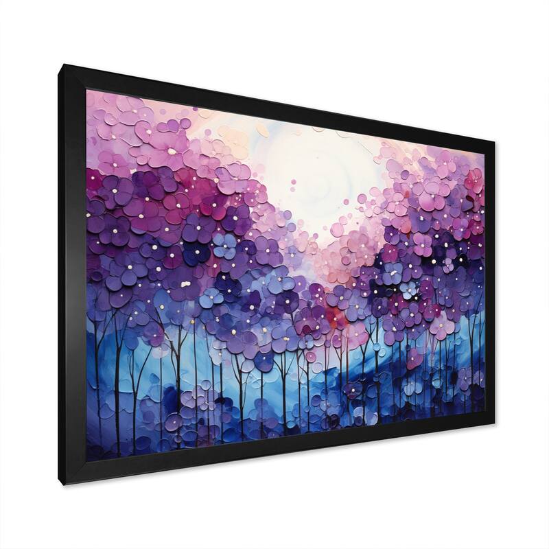 Designart "Indigo Dreams II" Abstract Landscape Framed Canvas Prints