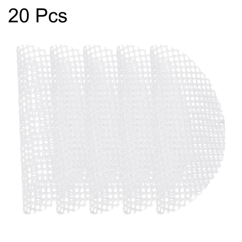 20 Pcs Reusable Round Non-Stick Steamer Liners Mesh Mat Pad, White