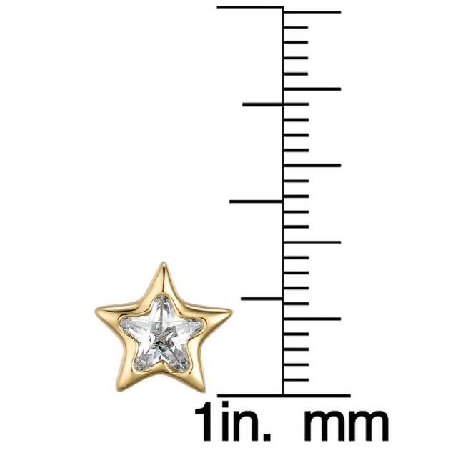 Victoria Townsend Gold Plated Cubic Zirconia Star Stud Earrings