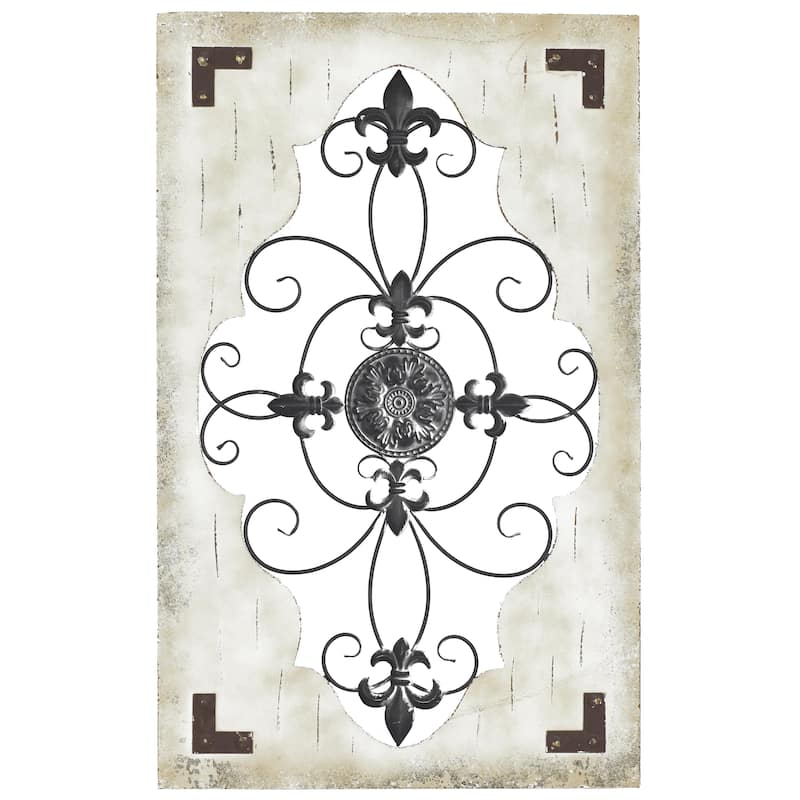 Wood Scroll Home Wall Decor - Cream - Roche River Decor - Cream