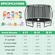 preview thumbnail 8 of 16, 12FT ASTM Approved Recreational Trampoline with Ladder-Black