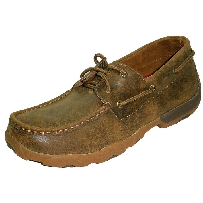 Shop Twisted X Casual Shoes Mens Casual Driving Moc Bomber Brown