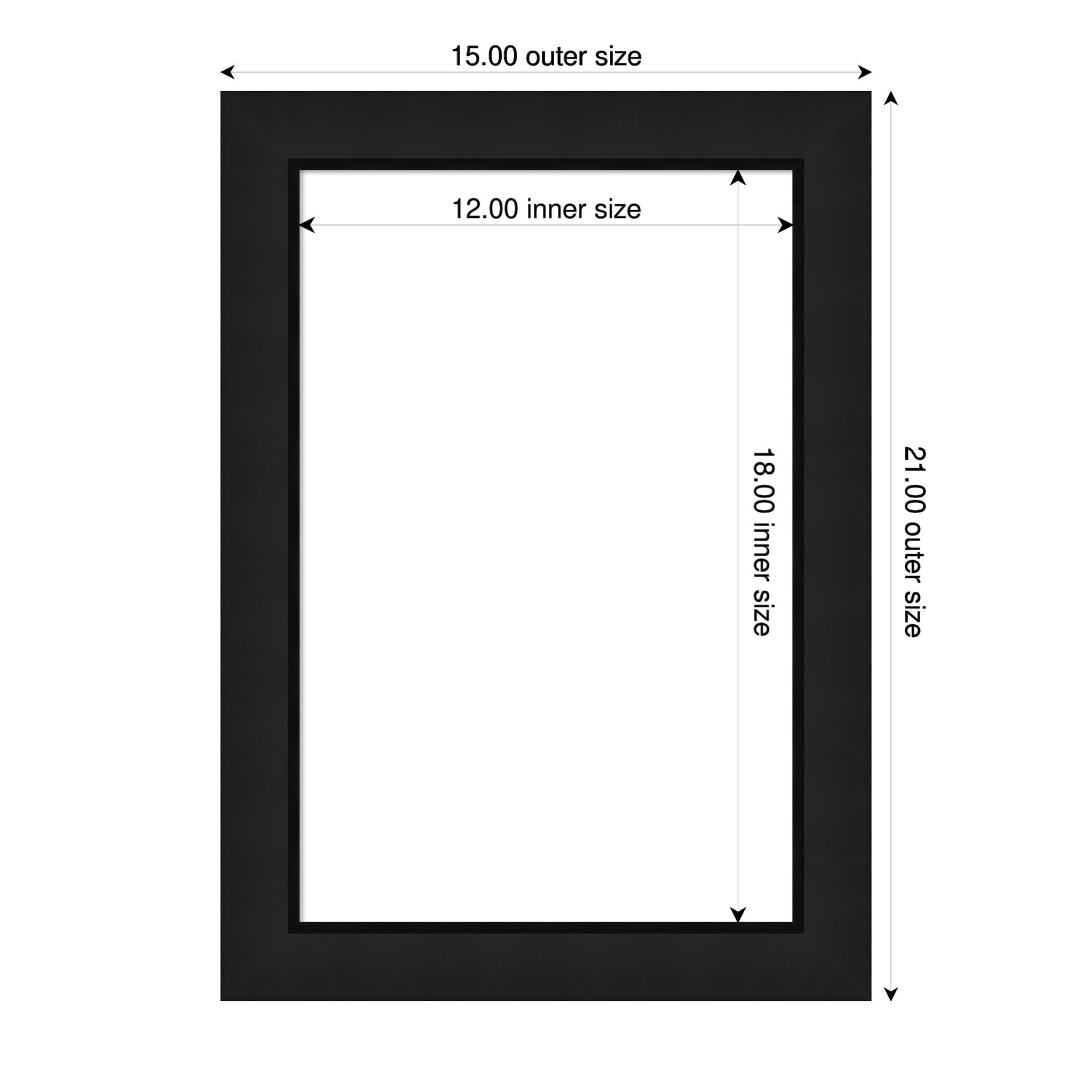 Amanti Art Midnight Black Narrow Framed Dry Erase Magnetic Board