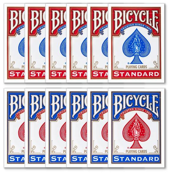 12 Bicycle Poker Size Standard Index Red Blue 2 5 X 3 5 Overstock 12 Bicycle Poker Size Standard Index Red Blue 2 5 X 3 5 Overstock