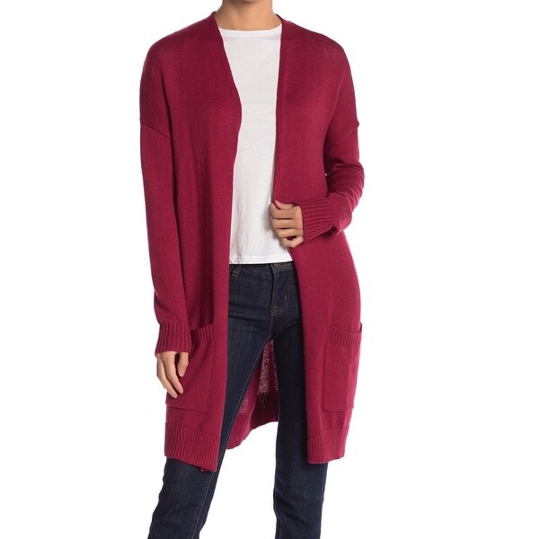 deep red cardigan